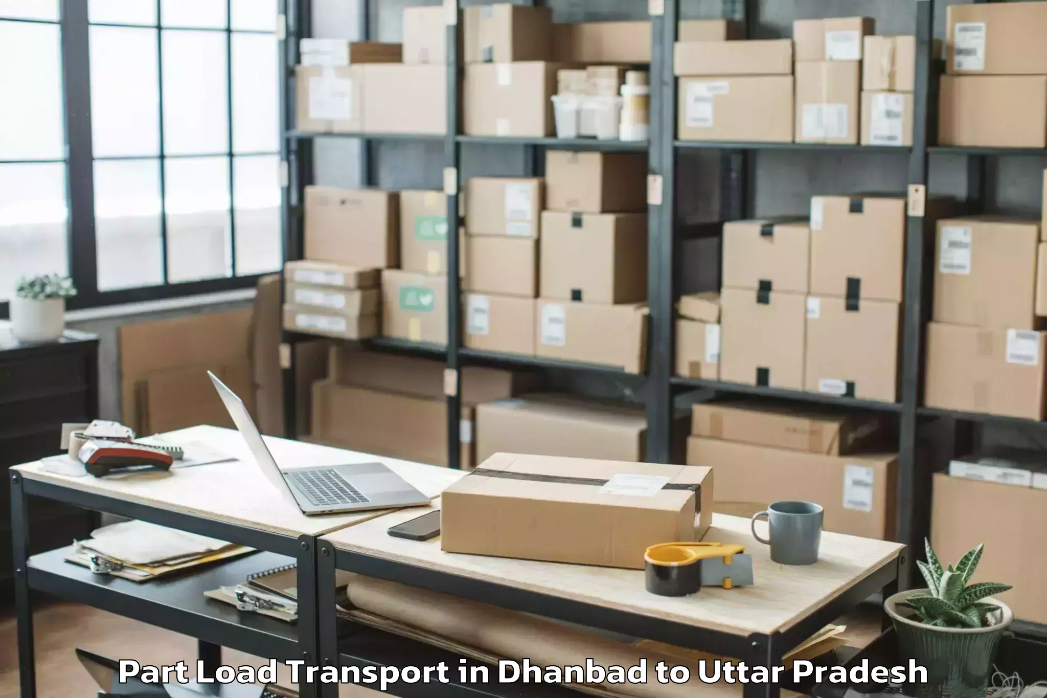 Book Dhanbad to Gaur City Mall Greater Noida Part Load Transport Online